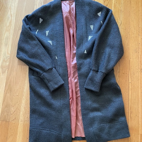 Vintage | Knitted Duster with Embroidered Detail - Picture 4 of 4